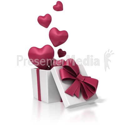 open gift box clip art. Valentines Day Box Of Hearts