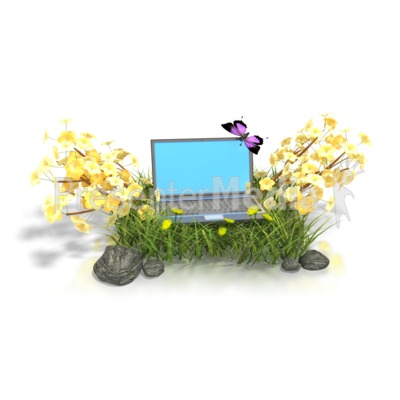 Laptop With Flowers