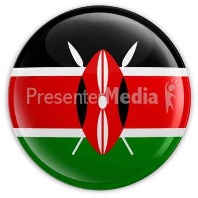 Kenya Flag Button Presentation