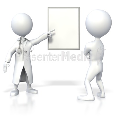 Clip Art Doctor And Patient. Doctor Showing Blank Chart