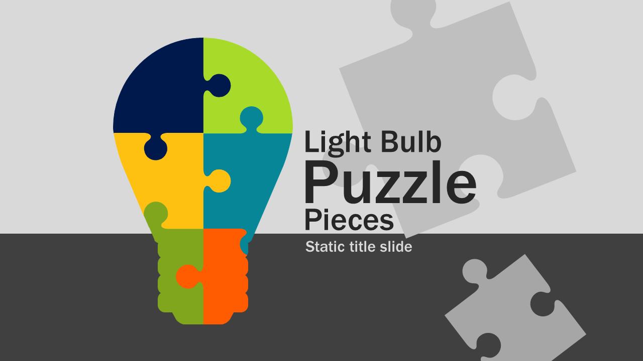 Light Bulb Puzzle Pieces