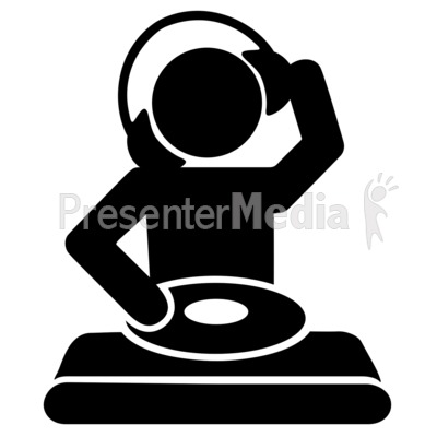 Dj Mixing Record Silhouette Icon (black) - Signs and Symbols - Great ...