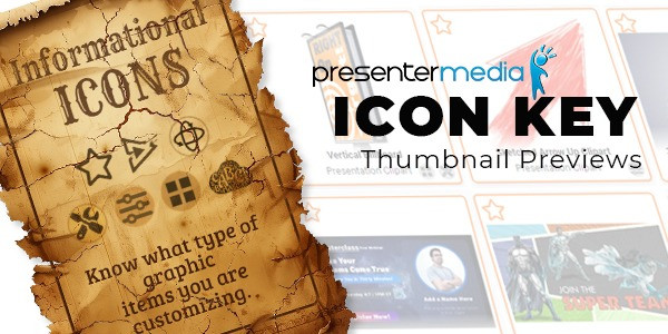 A feature image preview for the blog PresenterMedia Info Icons Legend.